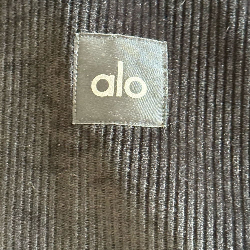 Alo Black Ribbed Courdoroy Jacket